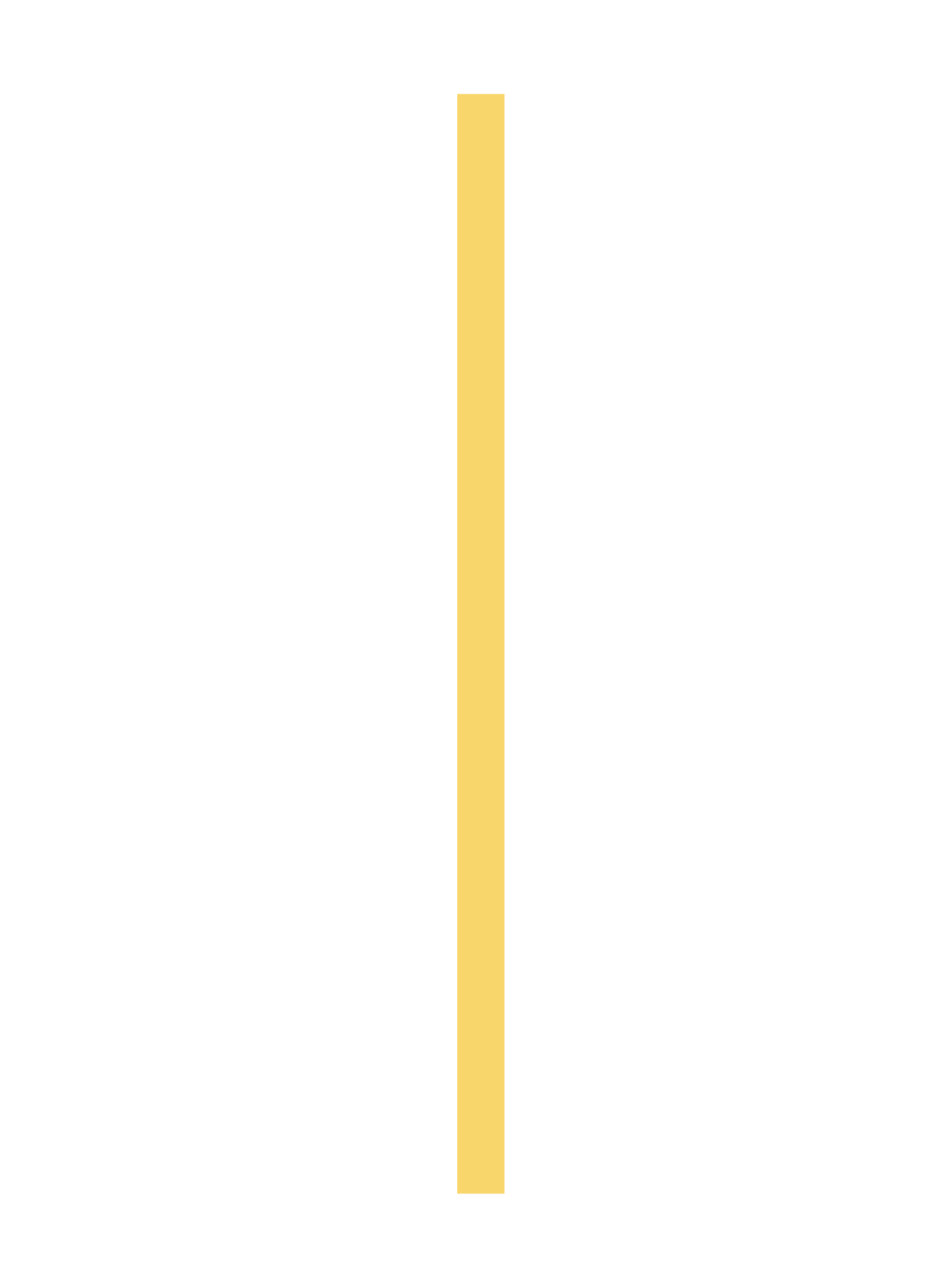 Close-up of a black and yellow indicator light showing a yellow vertical line in the center, surrounded by a black background.