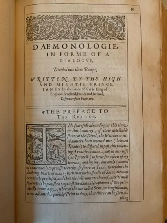 Frontispiece of Daemonologie