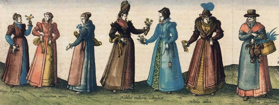 Two Gentlewoman Discuss a Trip to the Market