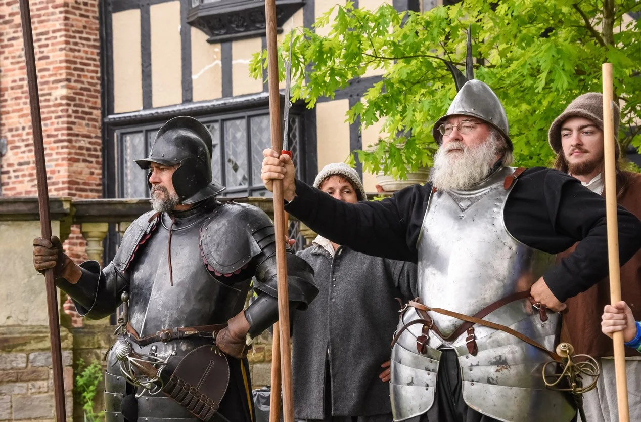  Living history interpreters at a celebration of William Shakespeare’s birthday at Agecroft. Photo by Stratton McCrady 