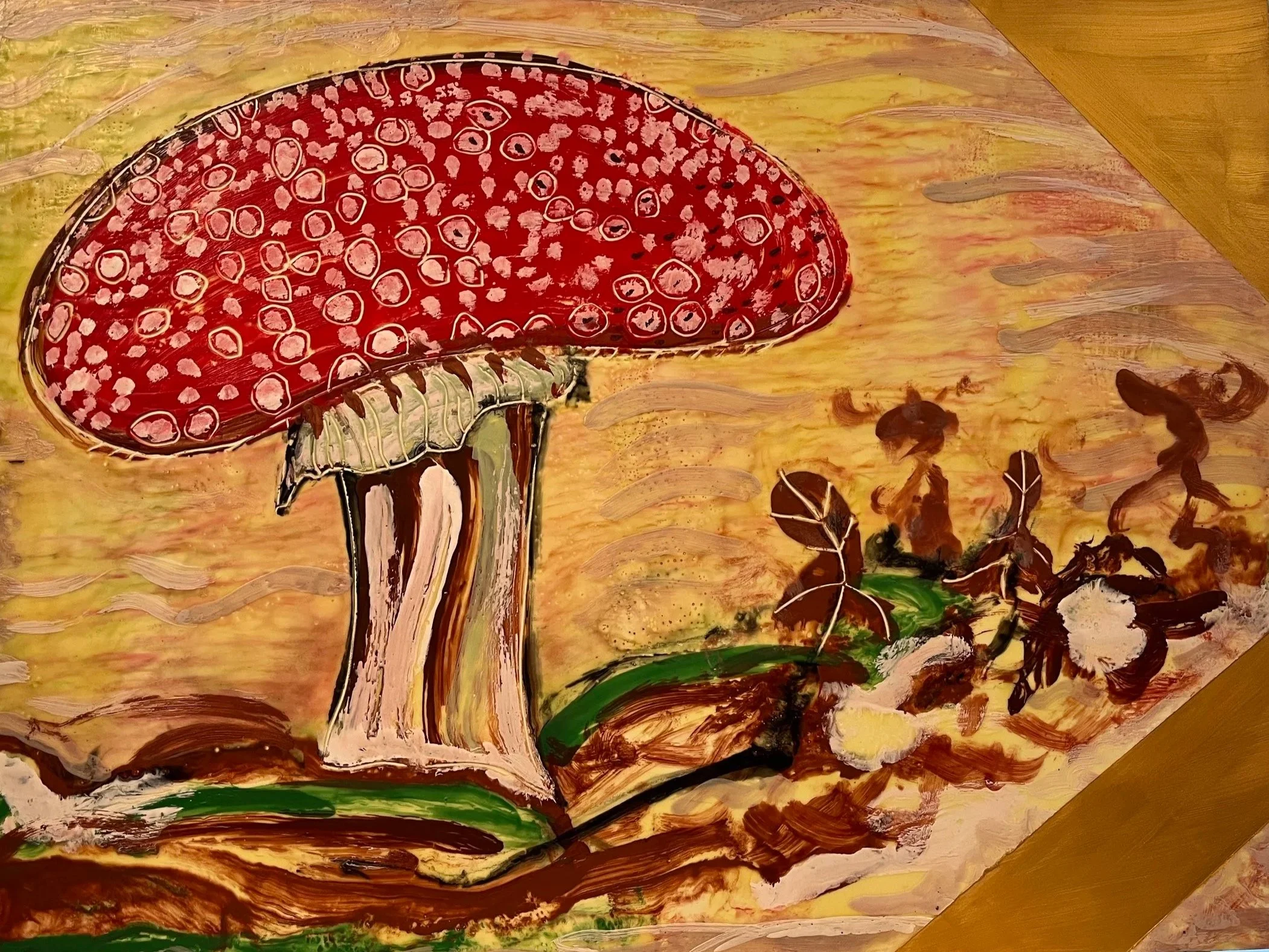 Toadstool-Take a Load Off
Encaustic 18x24"