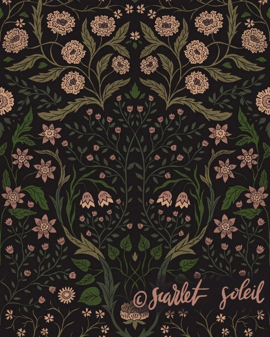 This will take me a minute to edit, do recolors and the like, but I do love how the first colorings worked out!

#spoonflowerartist #spoonflowerwallpaper #floralgarden #flowergarden #flowers