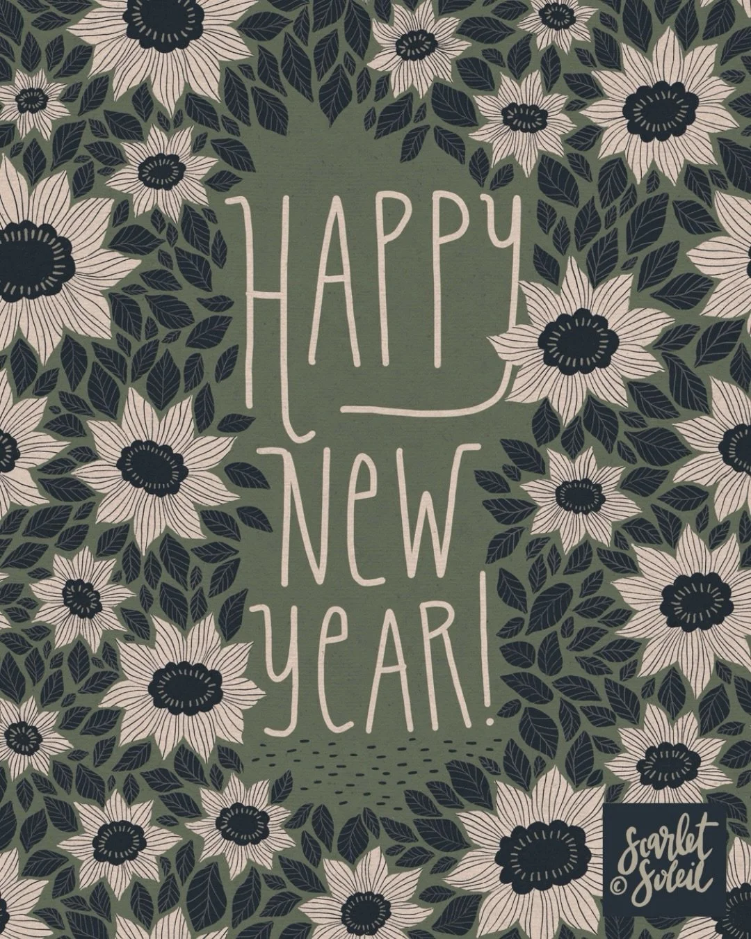 Happy New Year!  Freya (this print) made her way into the new year.  My youngest, husband and I rang in the new year with Stranger Things, a @magicpuzzleco puzzle called crystal caves, and some delicious food.  Of course I drew this up too.  I can&rs