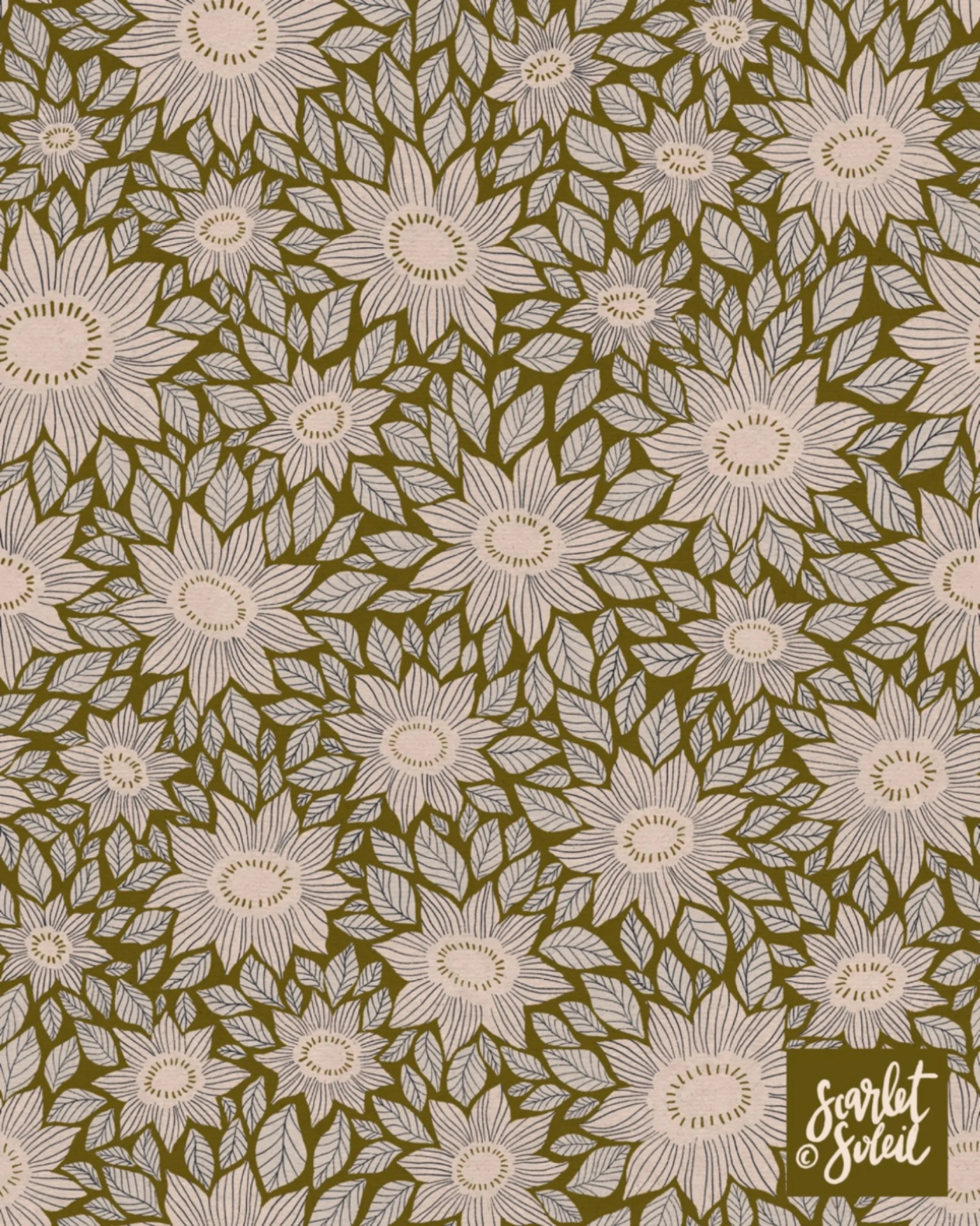 Freya (the floral shown here) really pops when the palette is limited!

#happynewyear #surfacepattern #greetingcards #spoonflowerartist
Florals - flowers - hand drawn