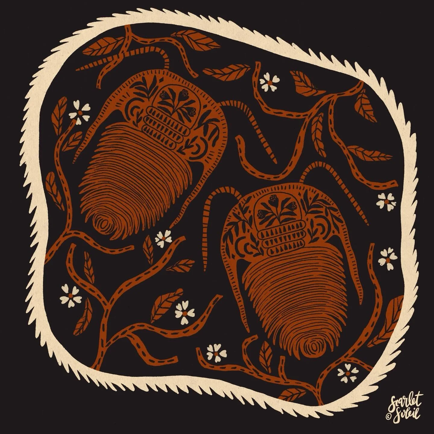 Trilobites for day 44. 

&ldquo;Trilobites rank among the most important early animals. Our knowledge of them has been gained from the study of their fossils, usually the impressions left of their shells after burial in sediment that subsequently har