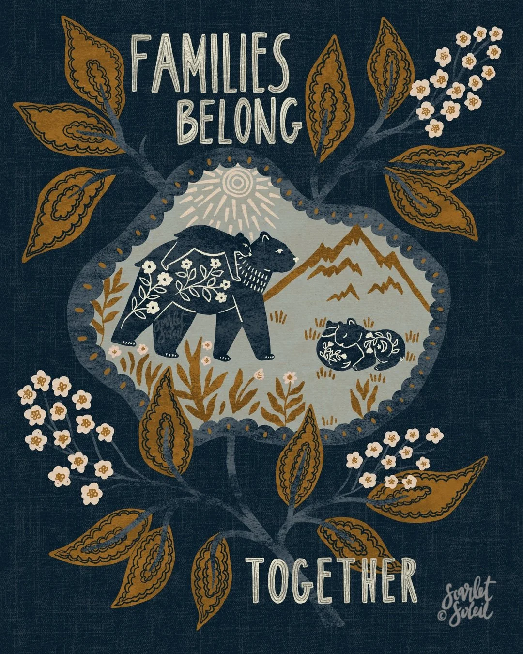8"x10" - "Families Belong Together" Art Print