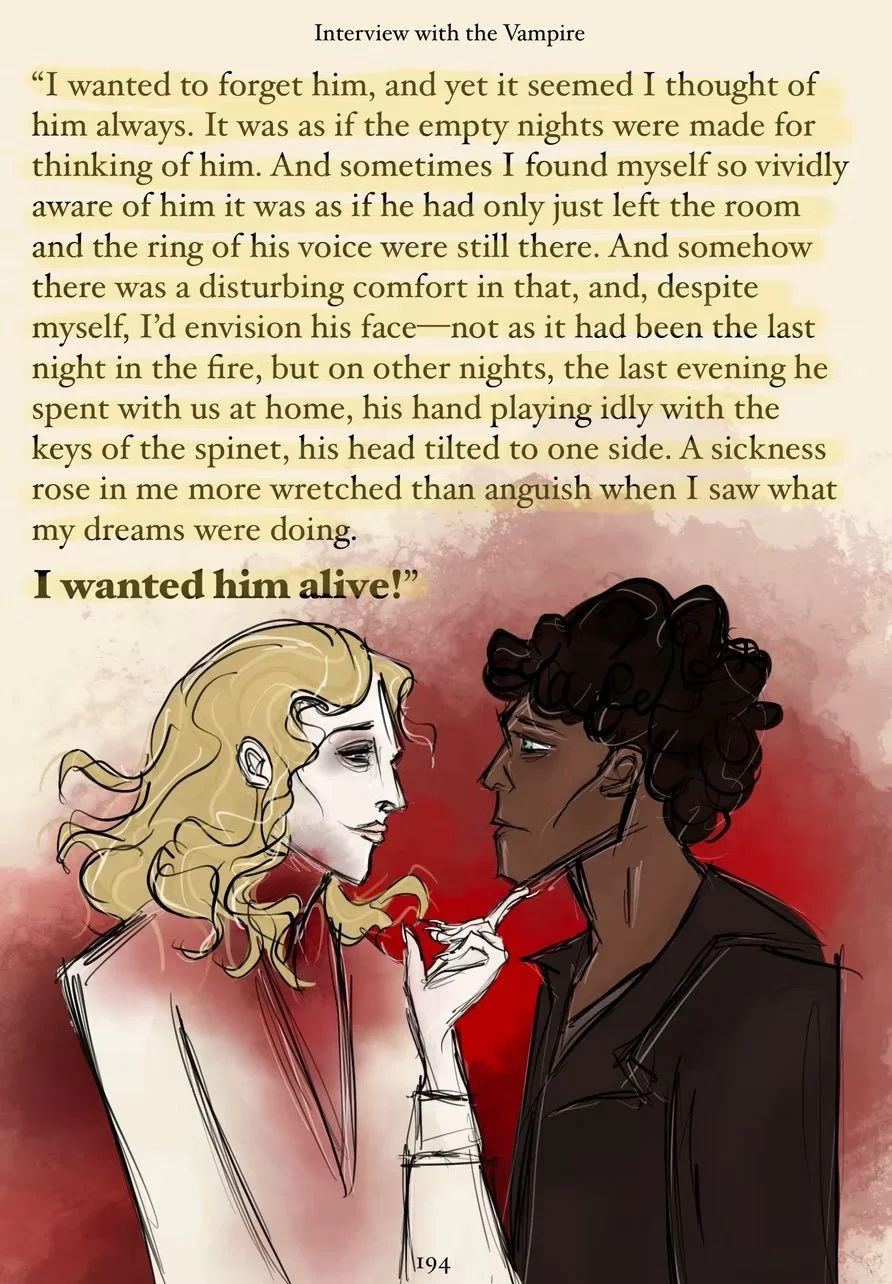 IWTV Illustrated Page (Original Book and AMC Interview with The Vampire)