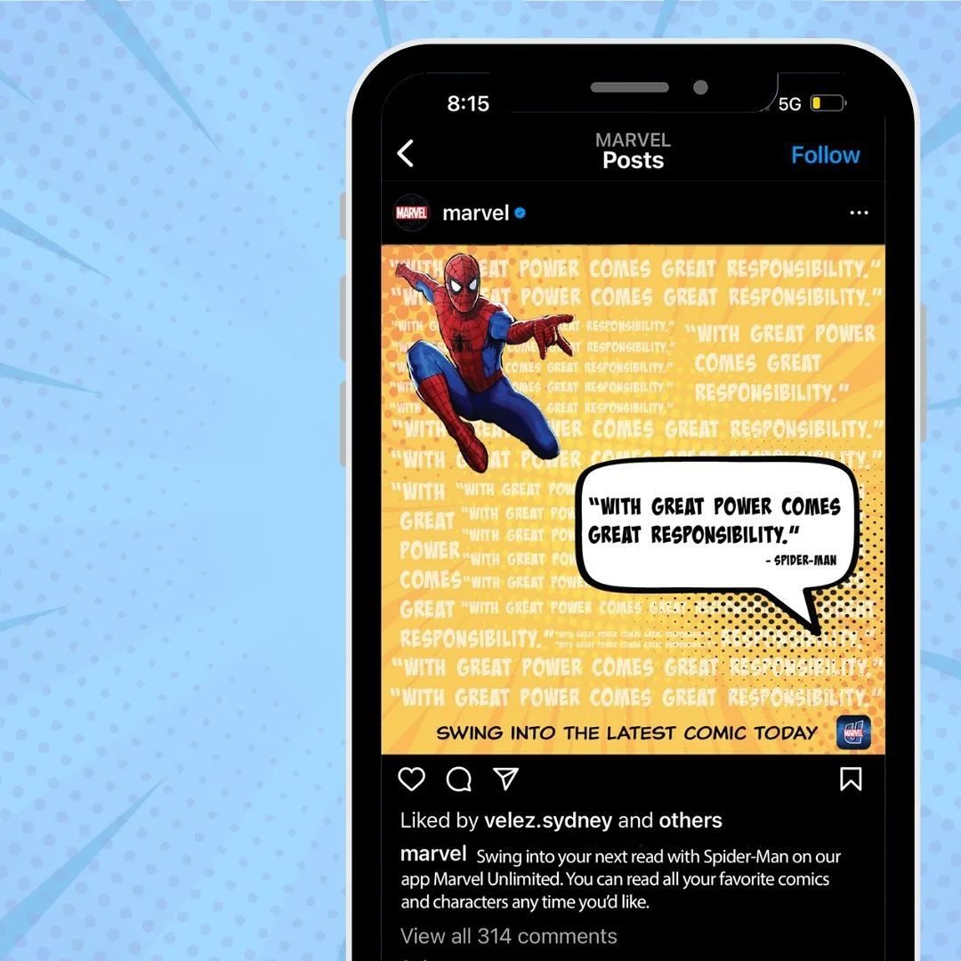 ✨Project Highlight✨ This all type campaign for Marvel was completed for my ADBR 212 class! To see the full project check out my website
