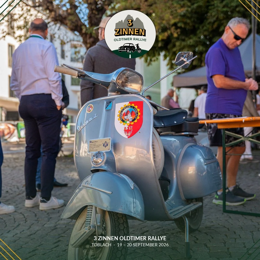 Old school cool. 🛵 The Vespa Club Toblach brings two-wheeled passion to the Dorfplatz every year. 19&ndash;20 September 2026 &middot; Toblach, South Tyrol.

#Vespa #VespaClub #VespaToblach #OldtimerRallye #ClassicVespa #Dolomites #SouthTyrol