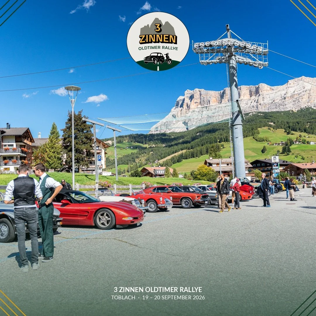 This is what we live for. 🏔️ Classic cars against the breathtaking backdrop of the Dolomites &mdash; the 3 Zinnen Oldtimer Rallye is an experience like no other. 19&ndash;20 September &middot; Toblach Dorfplatz.

#Dolomites #ClassicCars #OldtimerRal