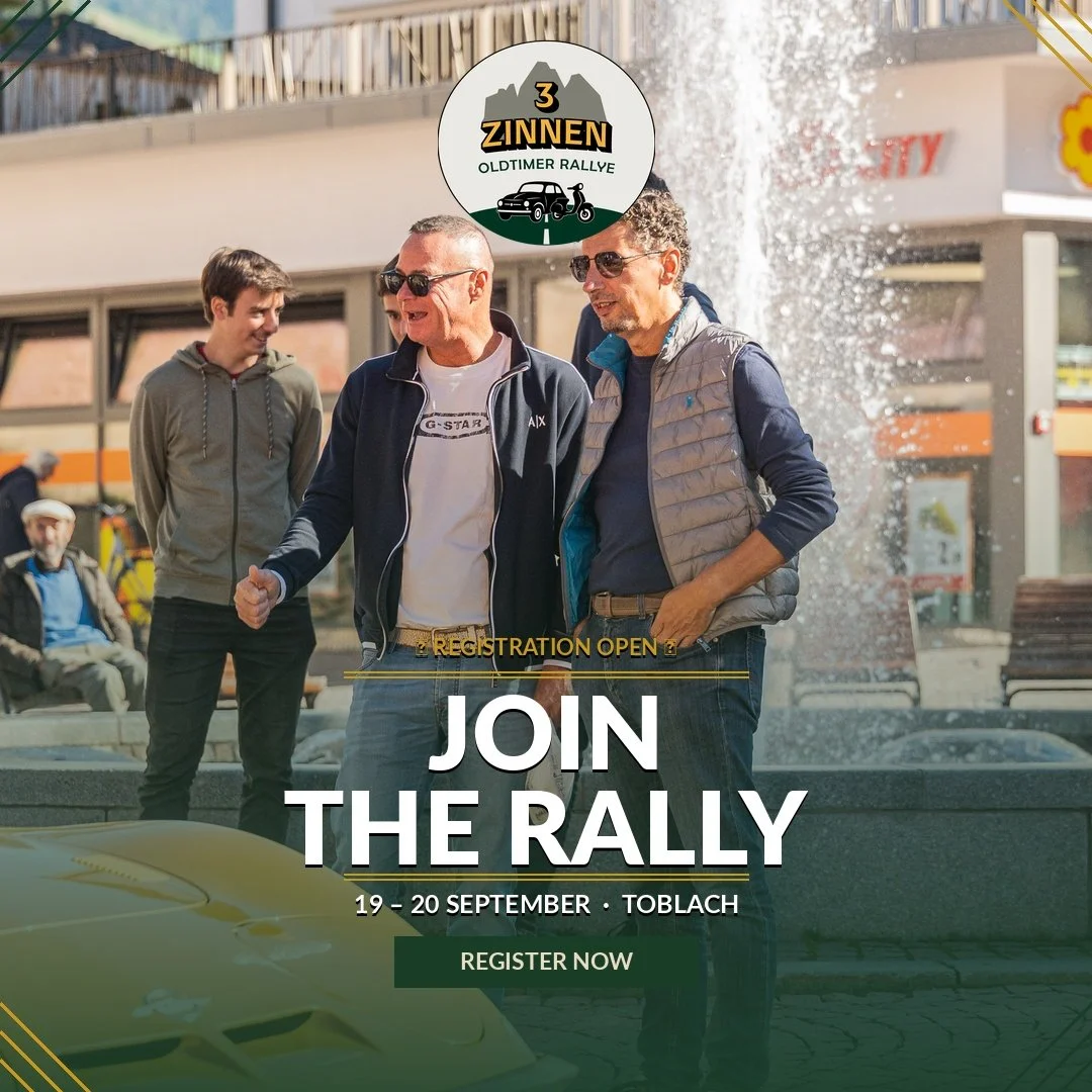 Come join us! 🎉 Registration is open for the 3 Zinnen Oldtimer Rallye 2026. 19&ndash;20 September &middot; Toblach Dorfplatz, South Tyrol. 👉 Don't miss out &mdash; link in bio!

#JoinTheRally #OldtimerRallye #3Zinnen #Toblach #RegistrationOpen #Cla