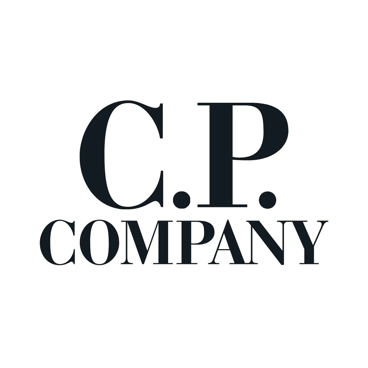 Black text logo reading 'C.P. Company' on a white background.