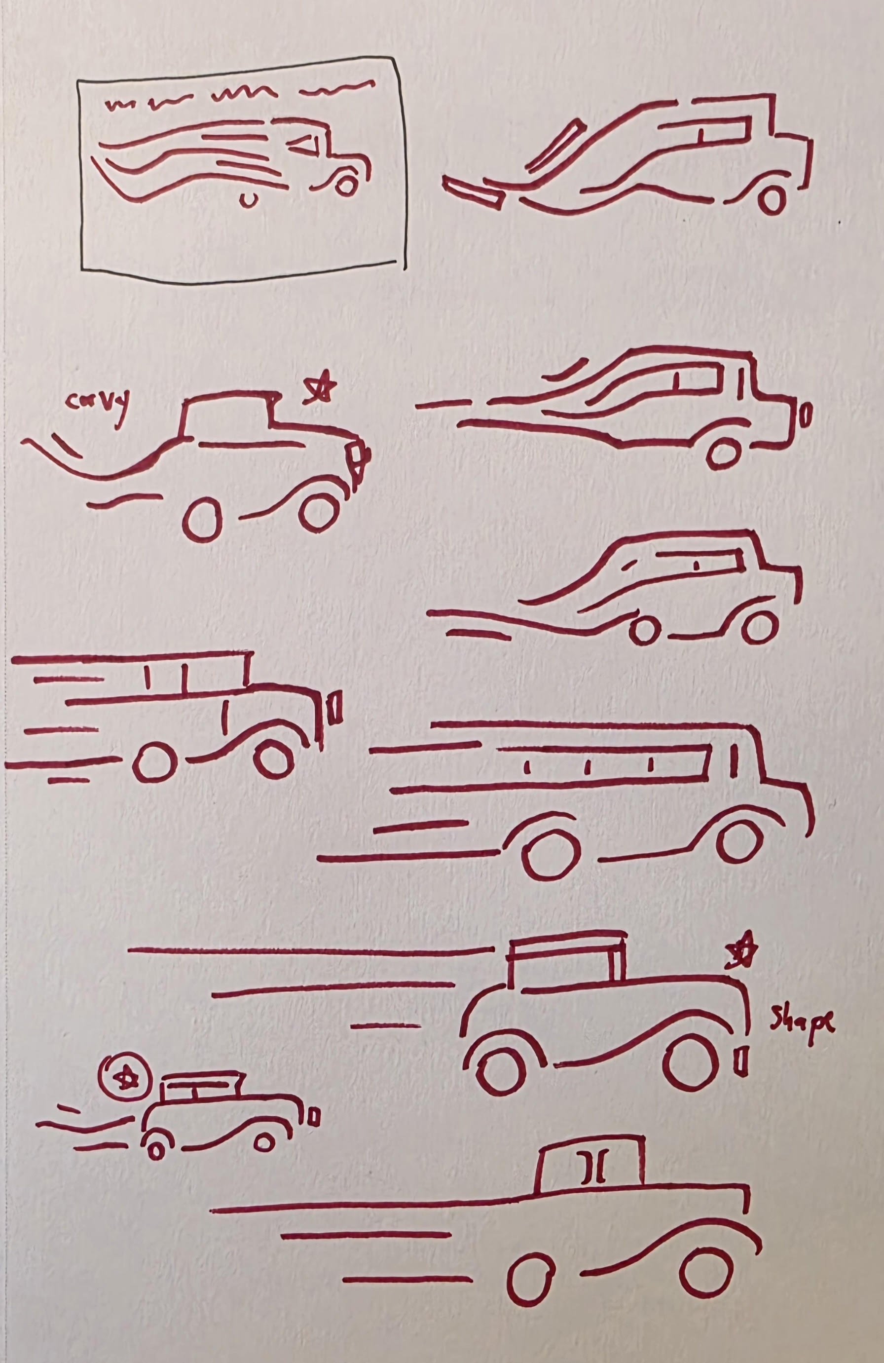 Model A Concept Sketches