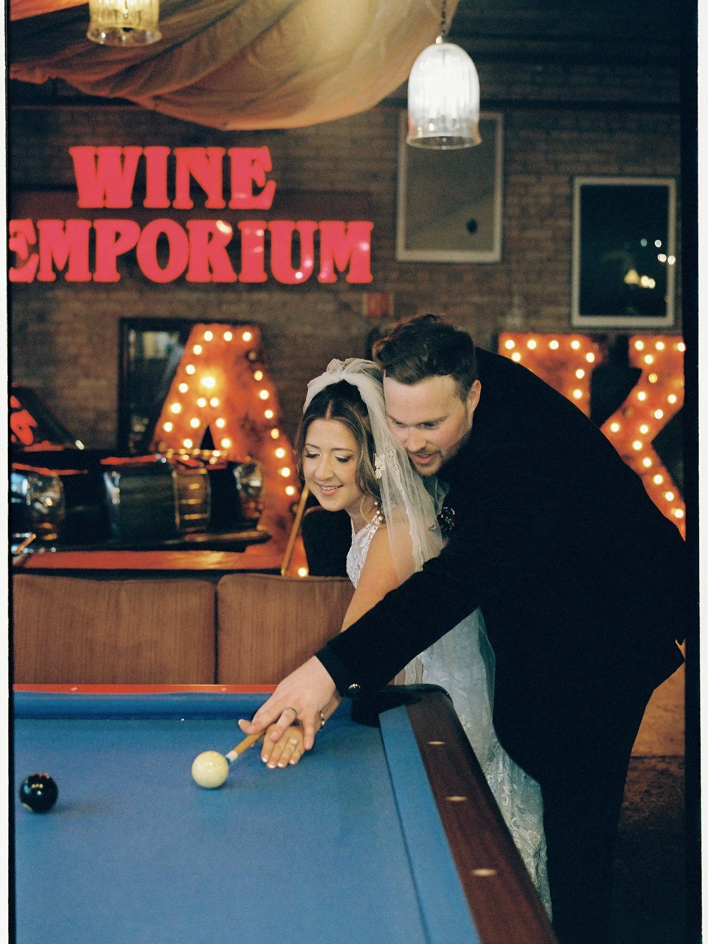 Ericka+Jake on 35mm// it truly felt like stepping into another era &ndash; filled with heirloom details, old family, photographs, and the warmth of nostalgia. This was &ldquo;on brand&rdquo; (as the kids say these days) for the love of antiques that 