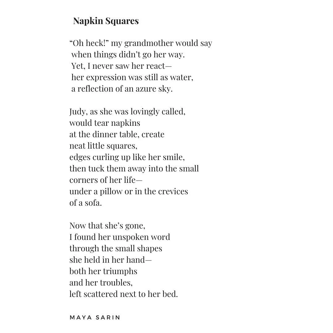 My grandmother recently passed away at the age of 99. I wanted to honor her memory by doing what comes naturally&mdash;sharing a special piece from the heart with my community. This is for her, a life full of love, strength, and quiet grace. We love 