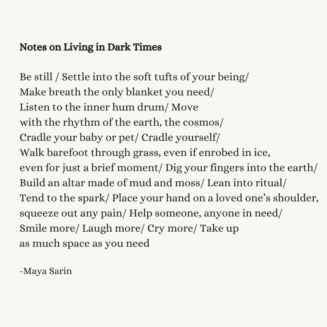 Now is the time to turn inward, especially when the world feels heavy, uncertain, or dark. This season invites us to step back from the noise, to stop forcing brightness, and to tend quietly to what is happening within. It is a call to slow down, bre