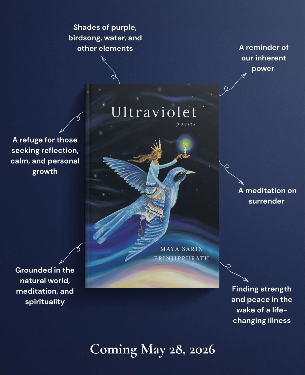 I&rsquo;m beyond excited to finally reveal the cover of my upcoming poetry book, Ultraviolet 💜✨ A collection about awakening, healing, growth, and transformation, this book means so much to me, and this cover feels like the perfect visual doorway in