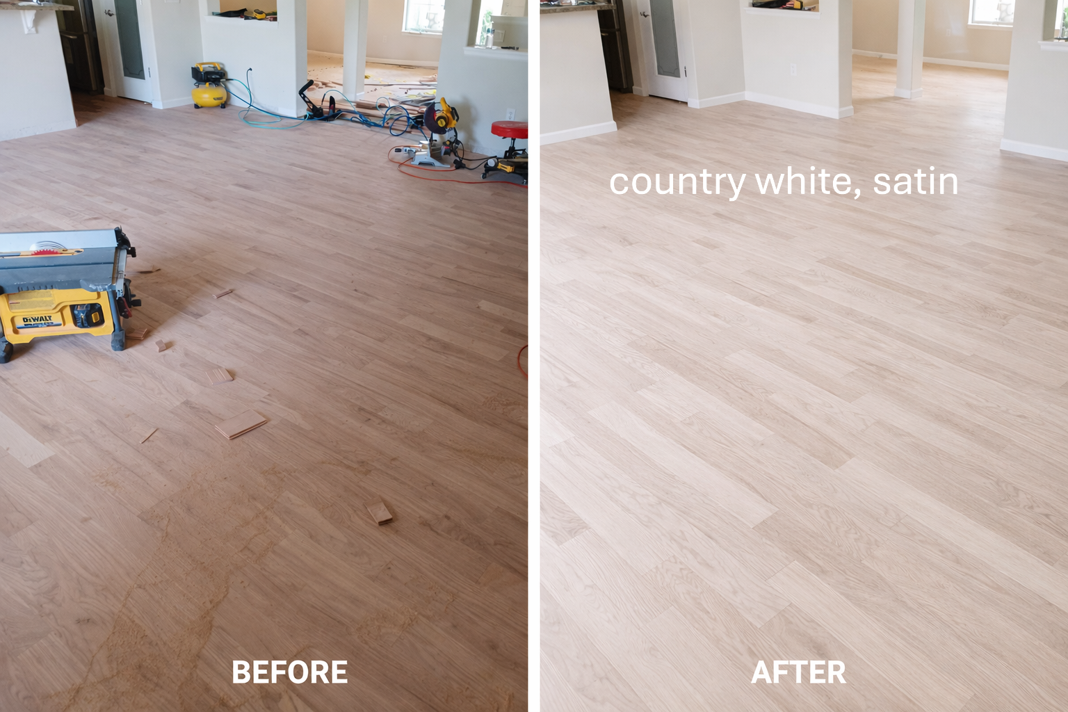 Rich walnut-toned hardwood floors refinished in Boulder Colorado