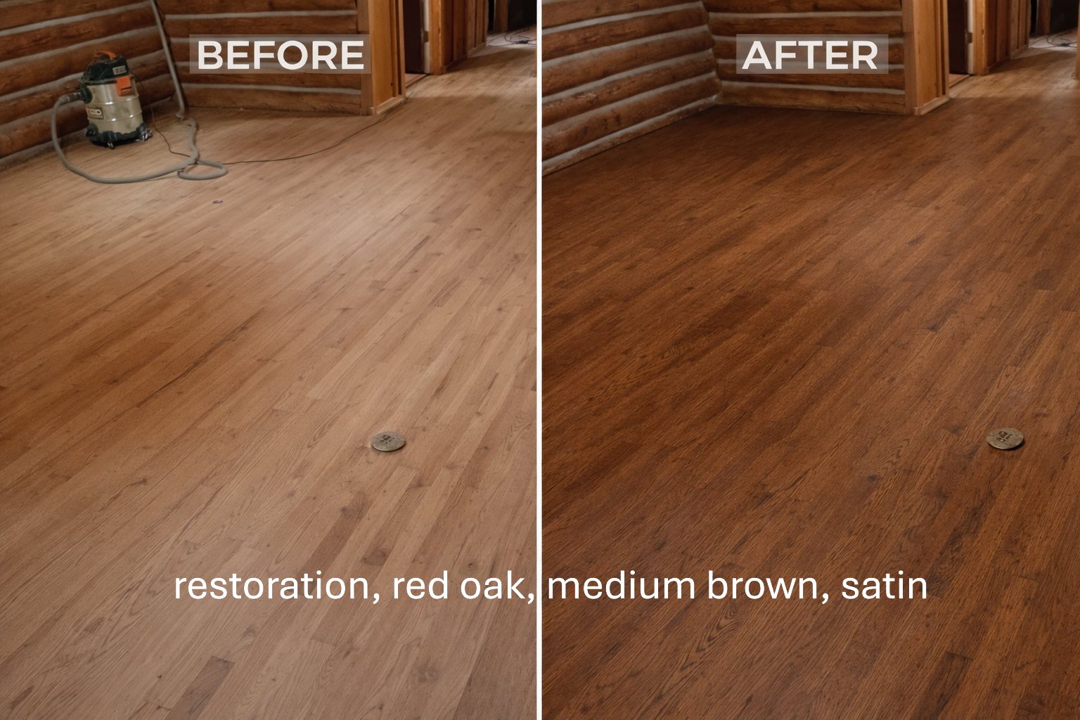 Natural tone hardwood floor refinishing in Boulder Colorado