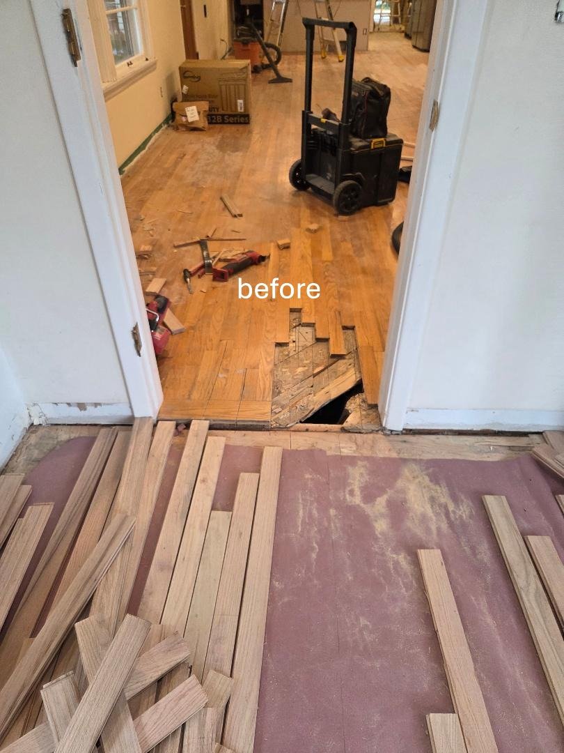 Restored hardwood flooring with custom stain in Boulder property