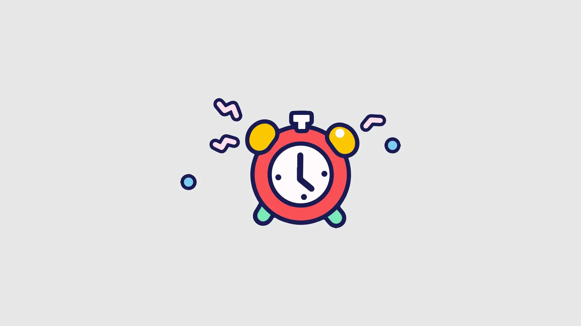 Illustration of an alarm clock, representing the importance of early evaluation and treatment in Parkinson’s