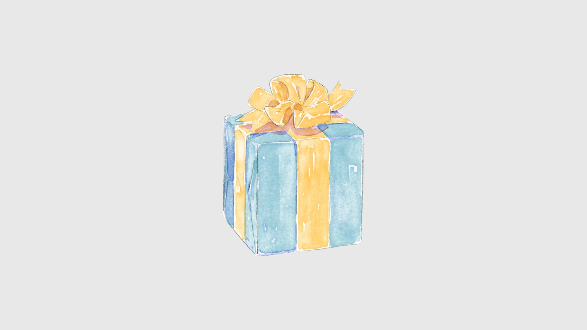 Wrapped holiday gift illustration symbolizing shared moments, conversation, and meaningful connection in speech therapy