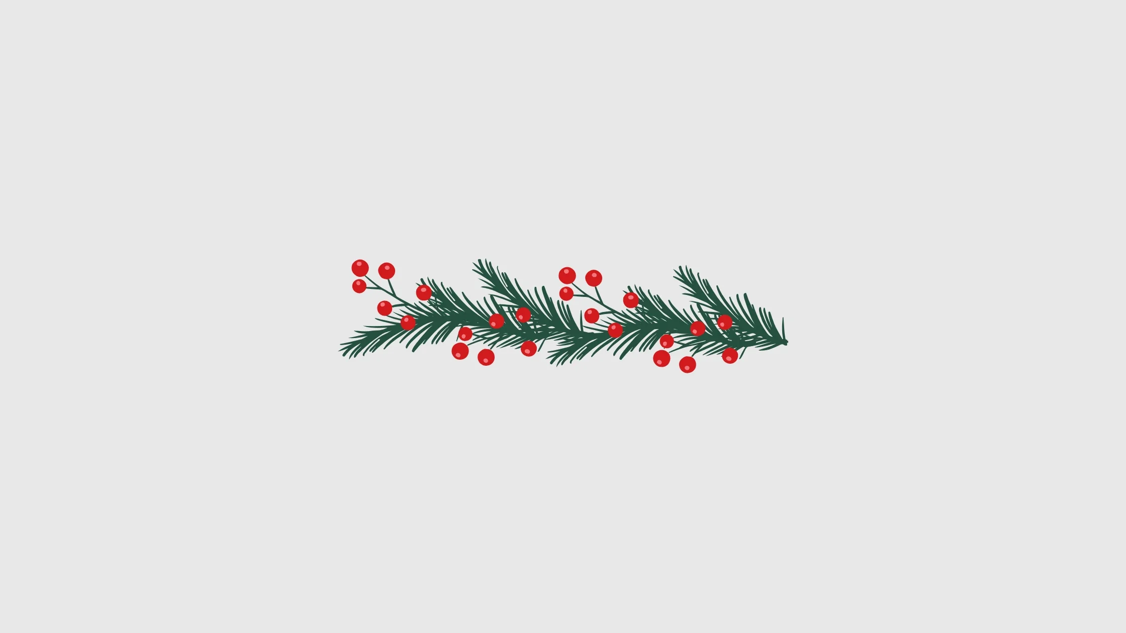 Holiday greenery and berry illustration used as a decorative divider in a family-focused speech therapy article