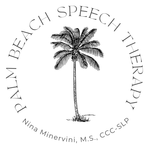 Logo for Palm Beach Speech Therapy, the imprint for Hidden Therapy serving South Florida.