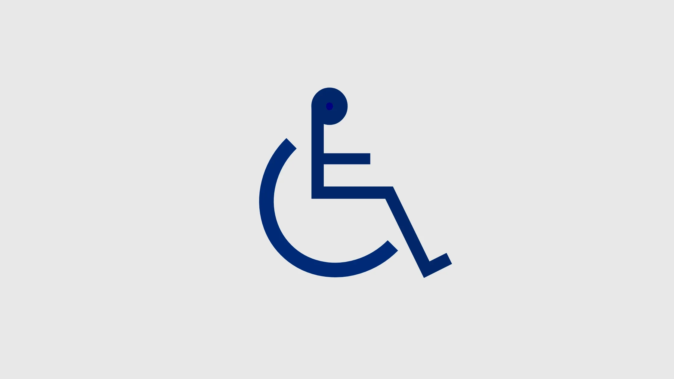 Accessibility and handicap icon symbolizing dysphagia-friendly restaurant features—quiet seating, safe textures, and easy access—along Atlantic Avenue in Delray Beach.