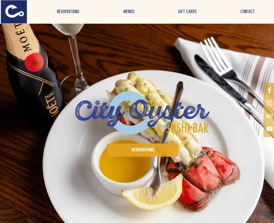 City Oyster on Atlantic Avenue in Delray Beach serving lobster tail with drawn butter, a dish that may be modified for safe swallowing and dysphagia-friendly eating, recommended by a speech therapist.