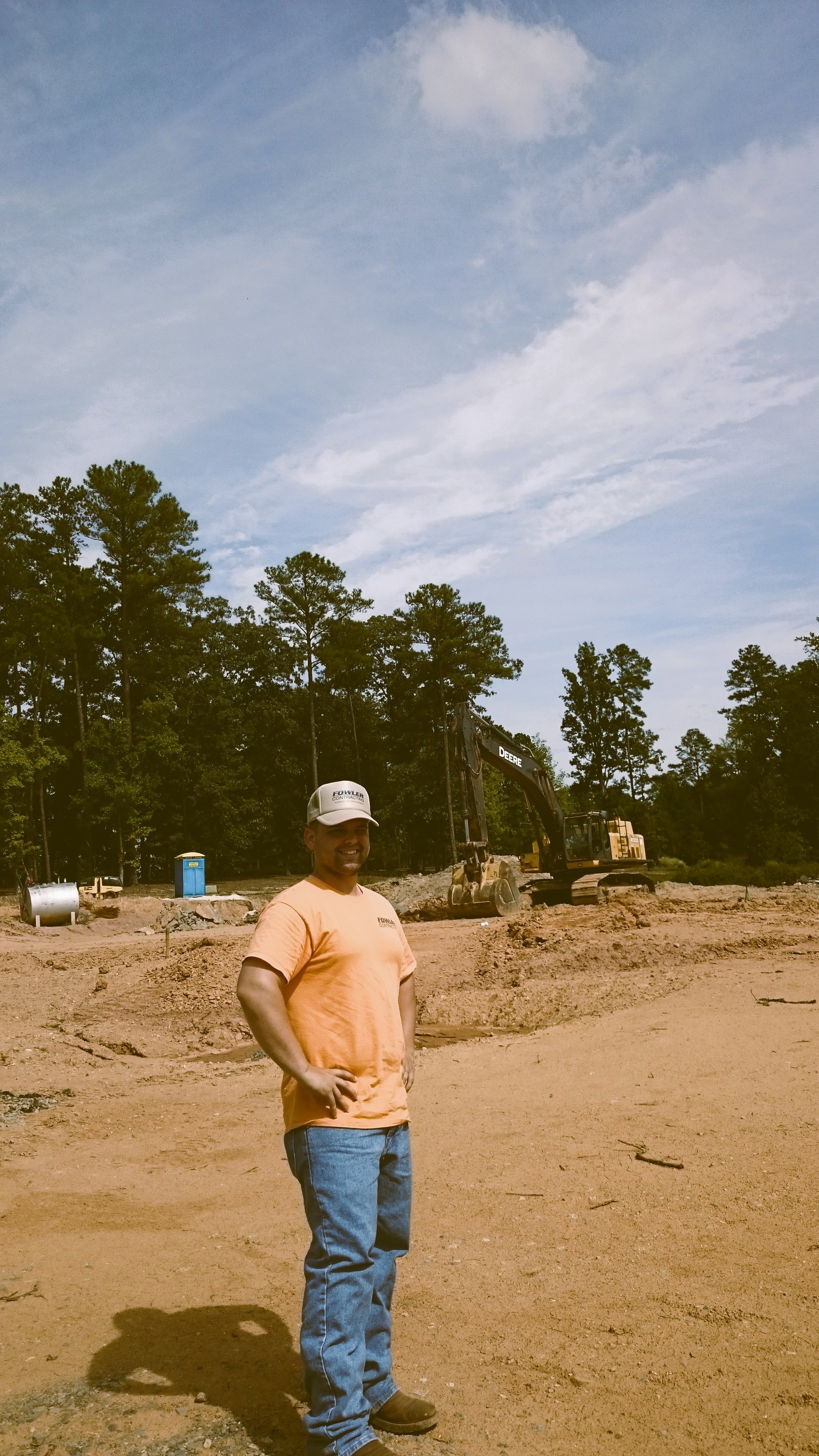 construction site john deere excavator holly springs