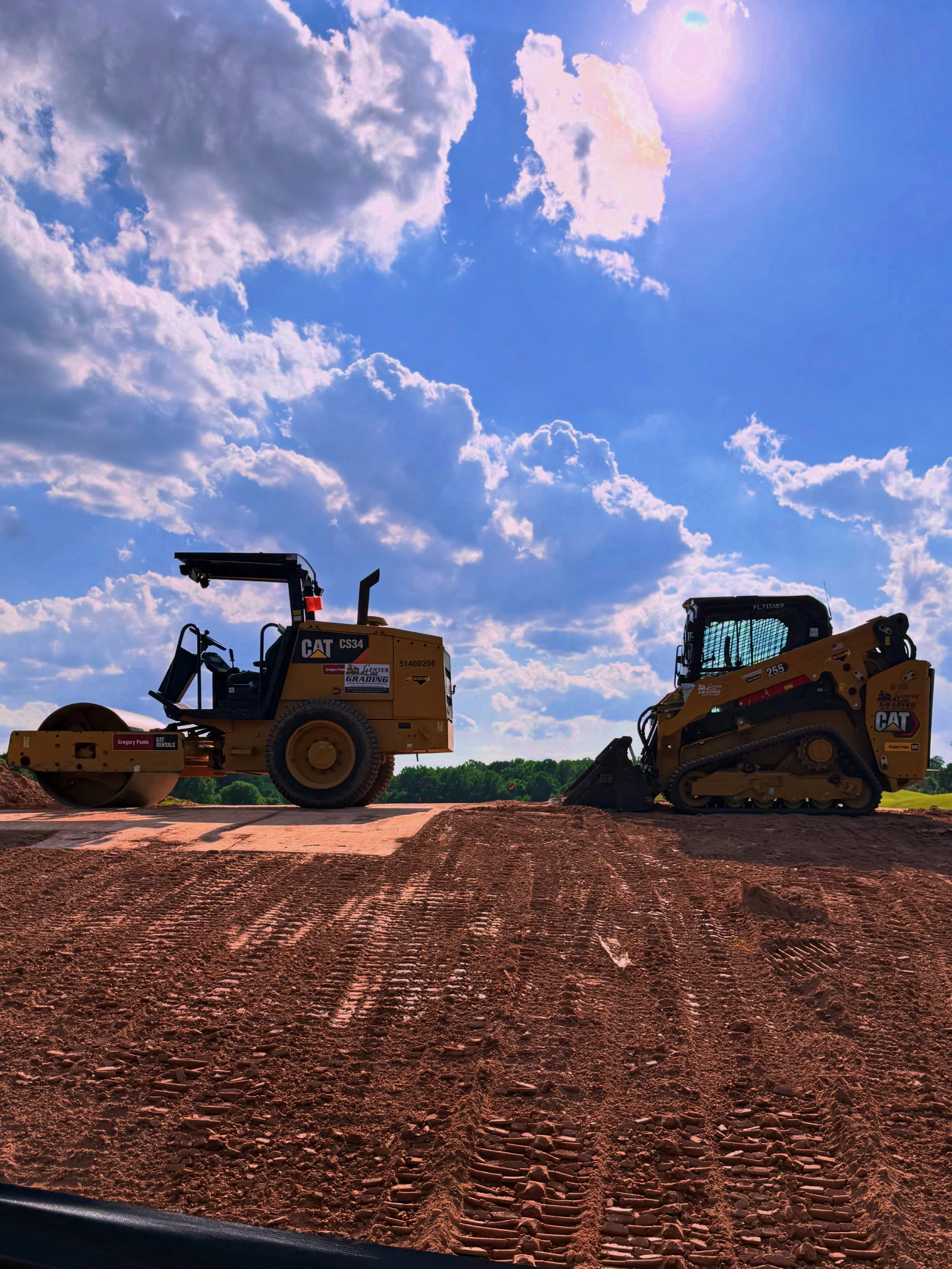 Centerline Grading in Clayton Skid Steer Roller building pad construction golf course silt fence earth moving