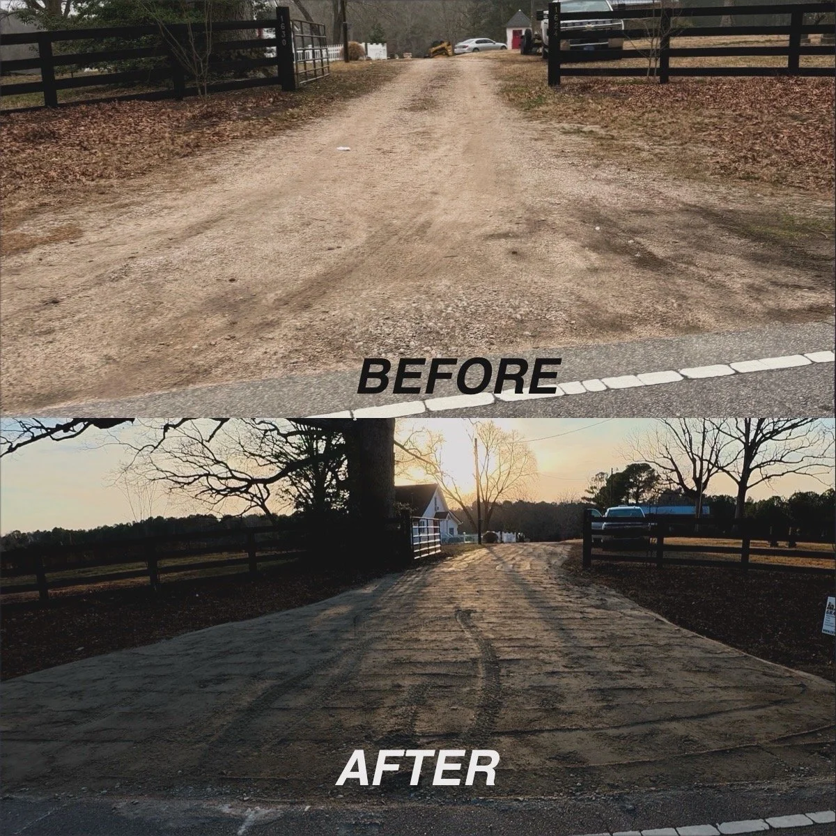 Gravel driveway regrade
