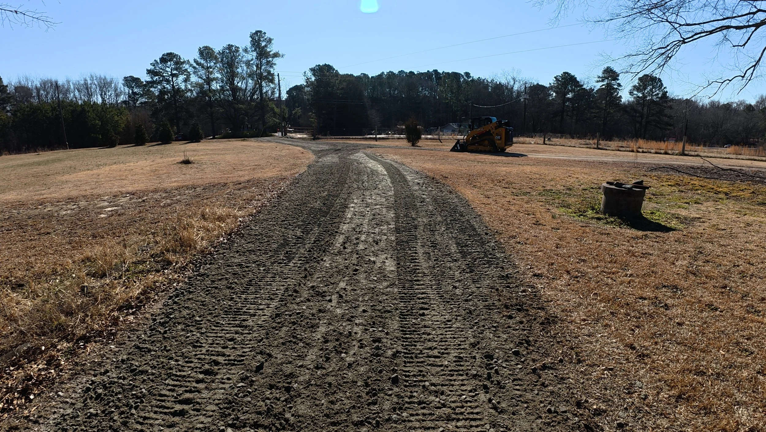 Gravel driveway install Crush and Run ABC Stone
