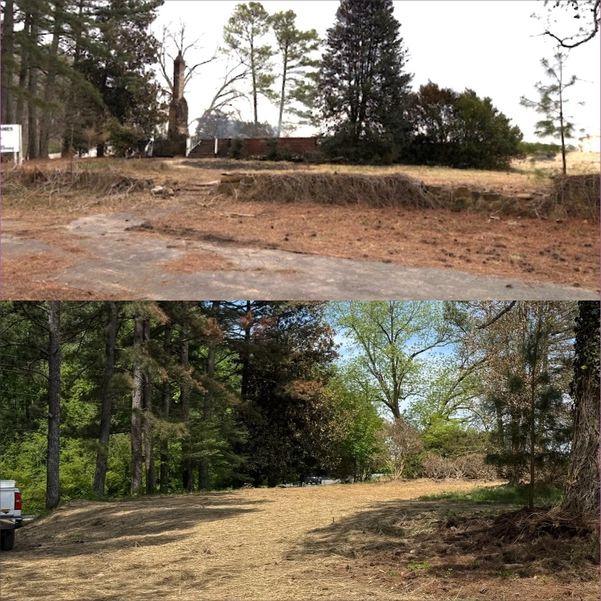 Yard Regrading Yard Resloping lot clearing house demo debris removal