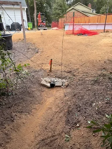 Yard Drainage in Raleigh. Click to see more of our drainage work!