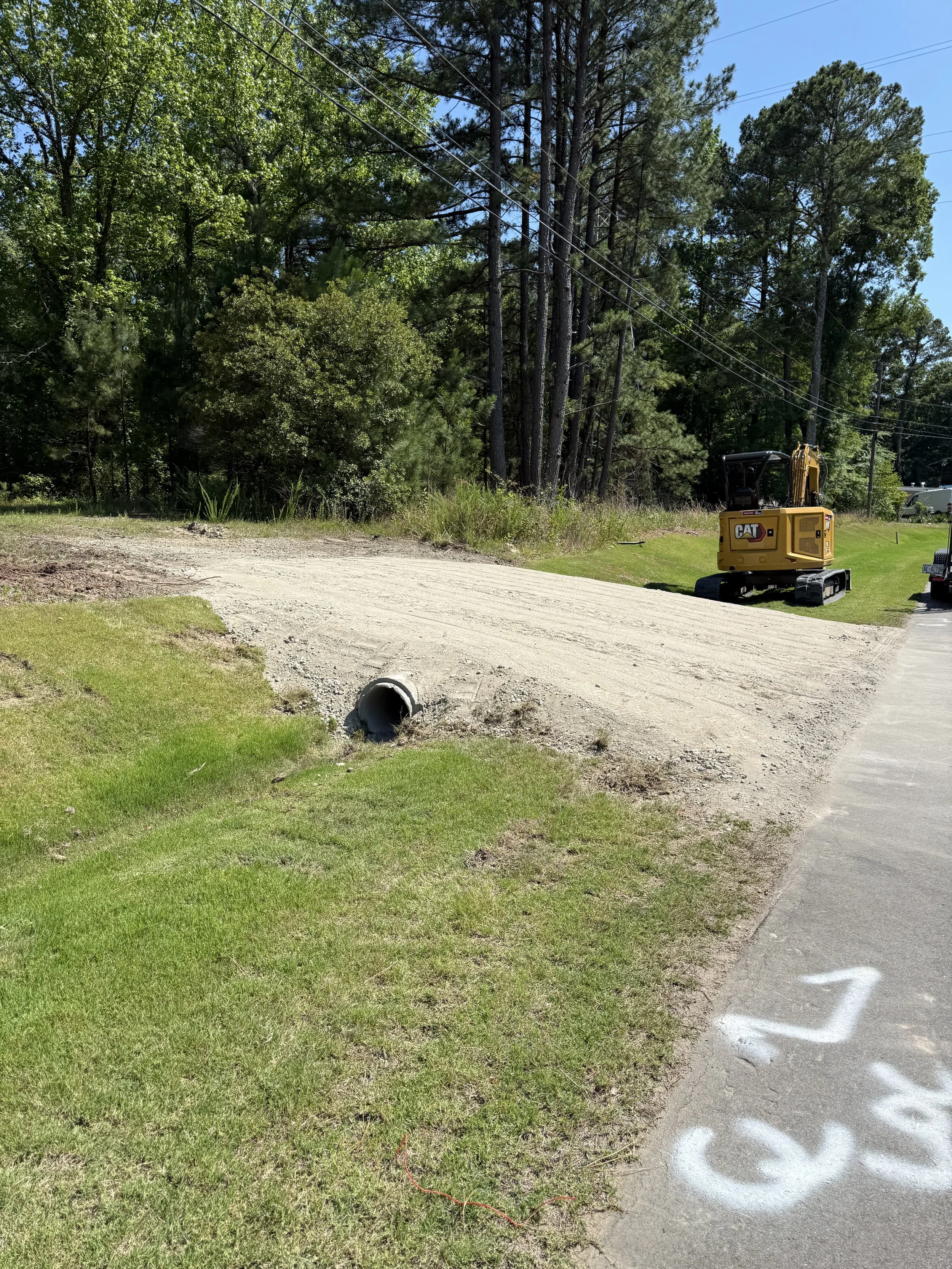 Culvert installed in Durham, NC near Brier Creek.