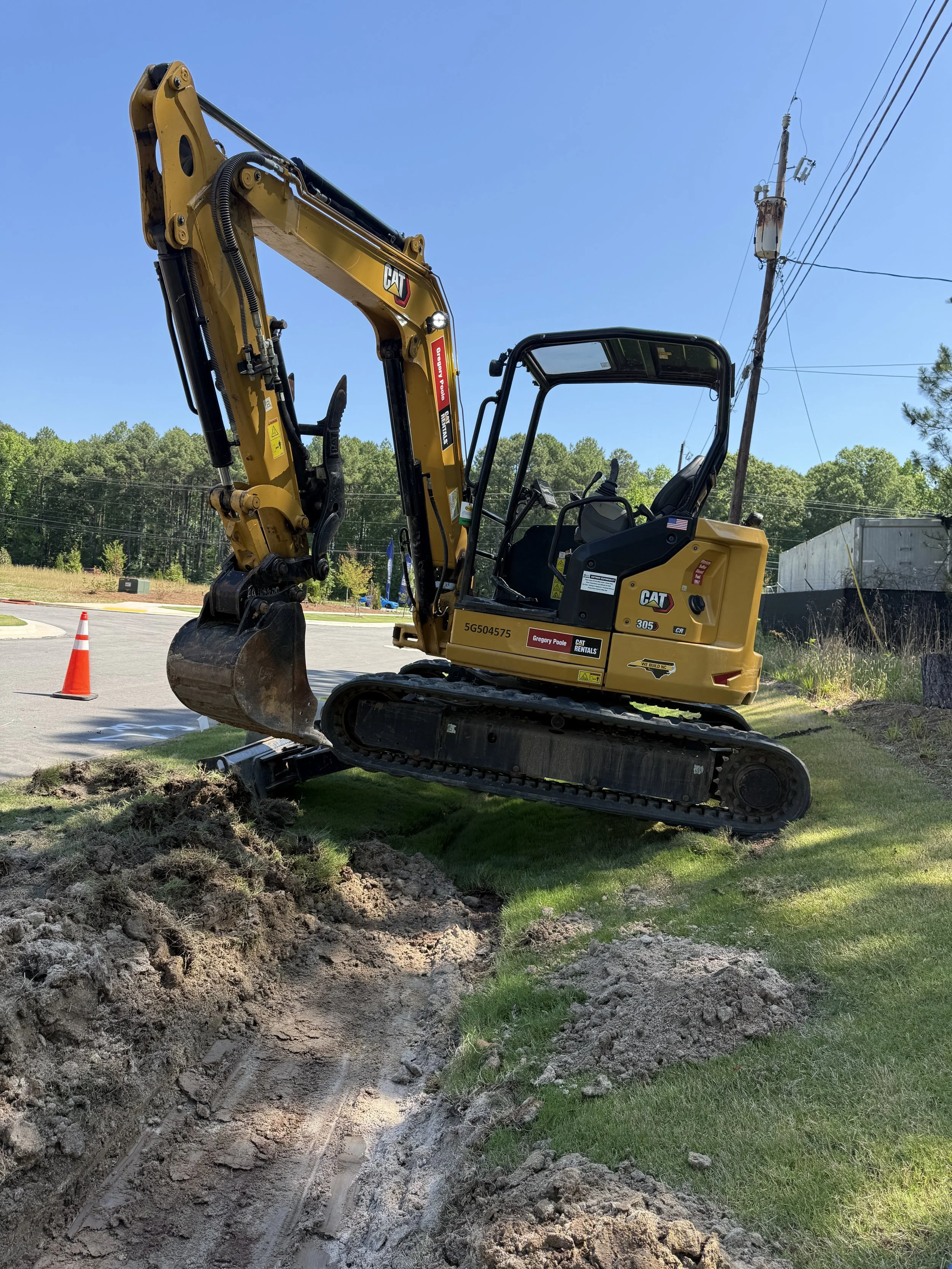 Centerline Grading Durham Excavation Excavator
