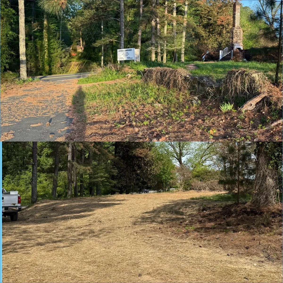 House demo. Comparison of house demo and debris removal. Yard Regrading. Yard Resloping, Yard Drainage. Erosion Control. House Demolition, Seed and Straw. Grading work, lot grading.