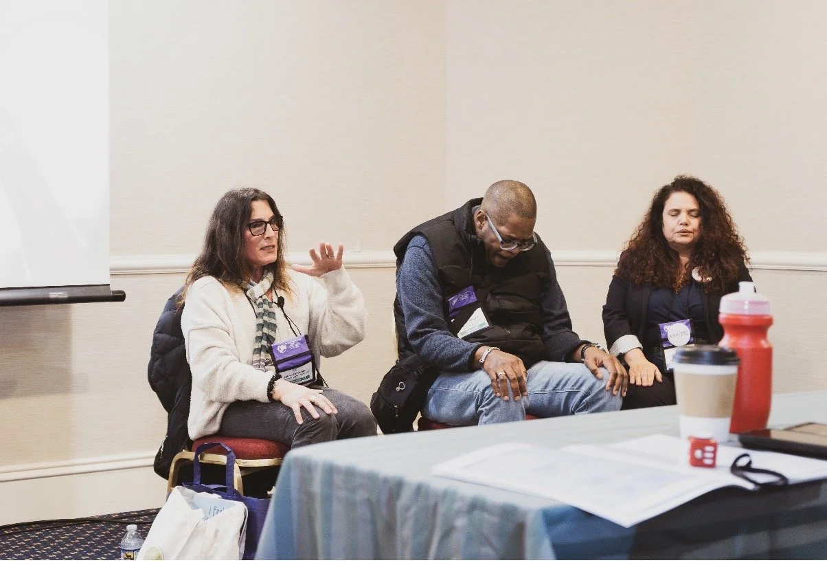 Hiba with co-panelist Daniel Lanier and Laura Strmel.