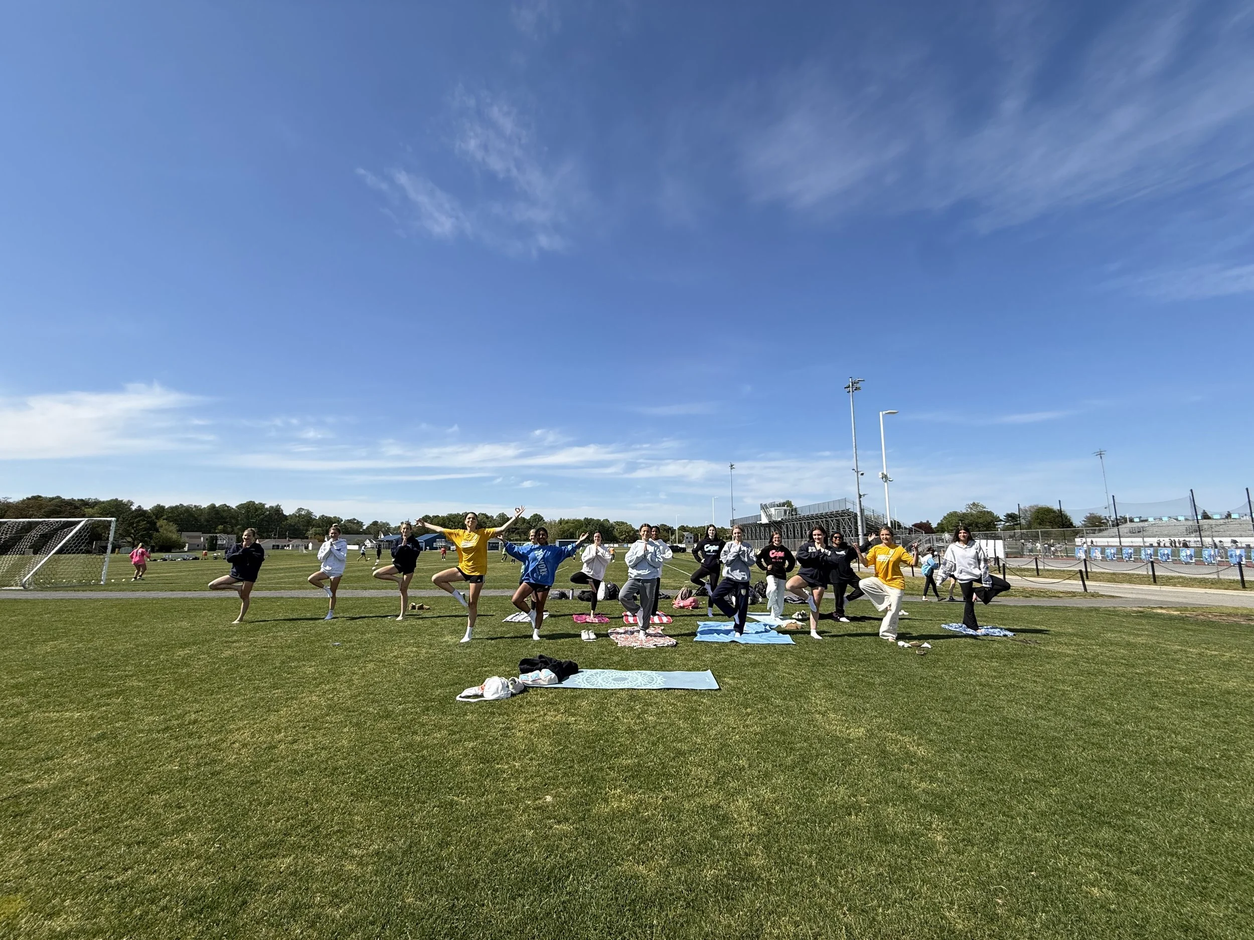 Yoga for these star athletes!