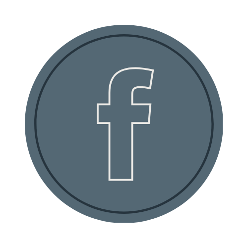 Social media coin with Facebook logo in the center