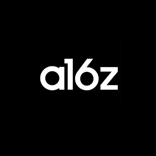 Black background with white text displaying the word 'al6z'.