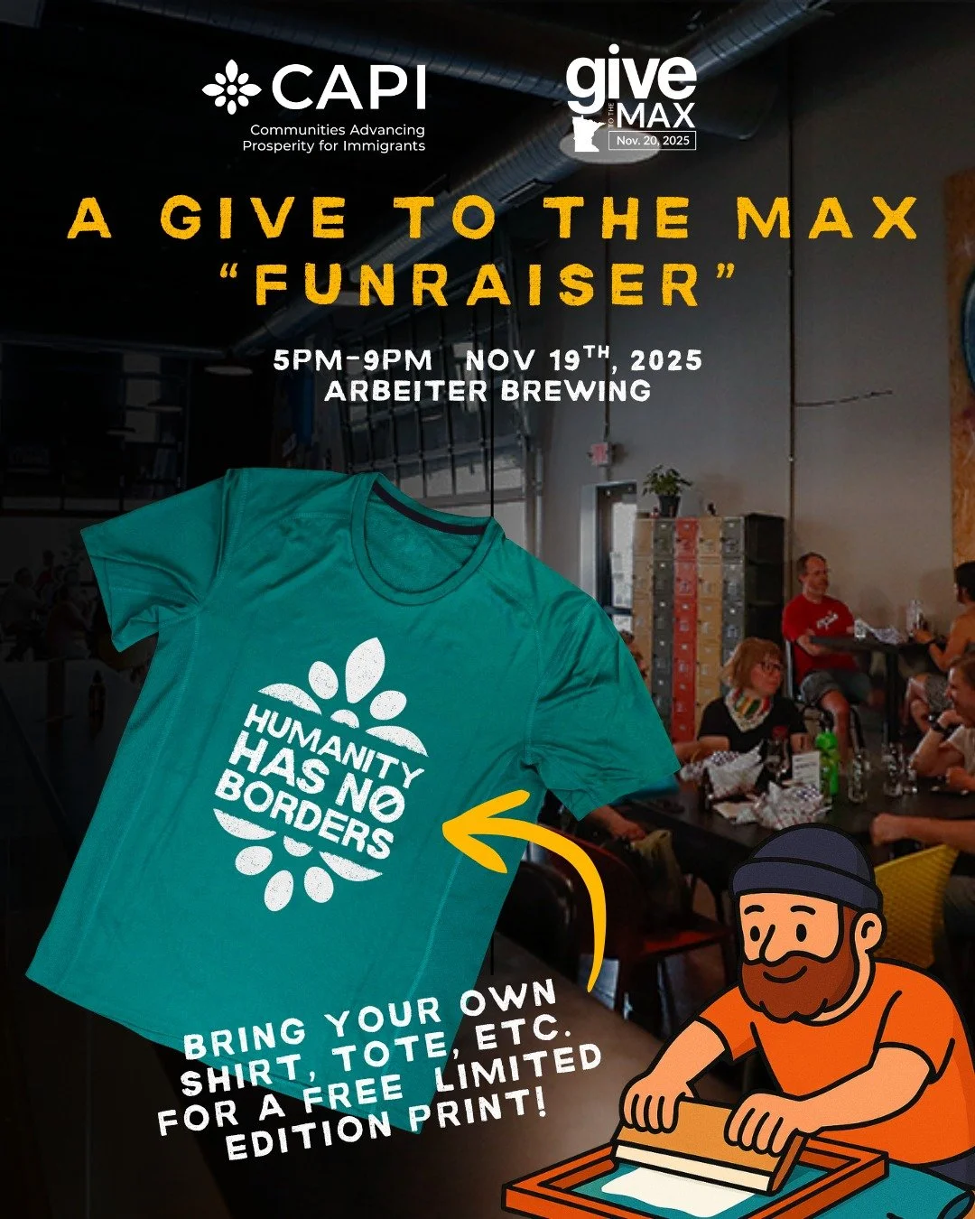 Early giving for Give to the Max starts this Saturday, Nov. 1st! One of our Values at CAPI is Diversity. CAPI is stronger, wiser, and more connected to our community when we are made up of people from around the world. 

We believe this sounds pretty