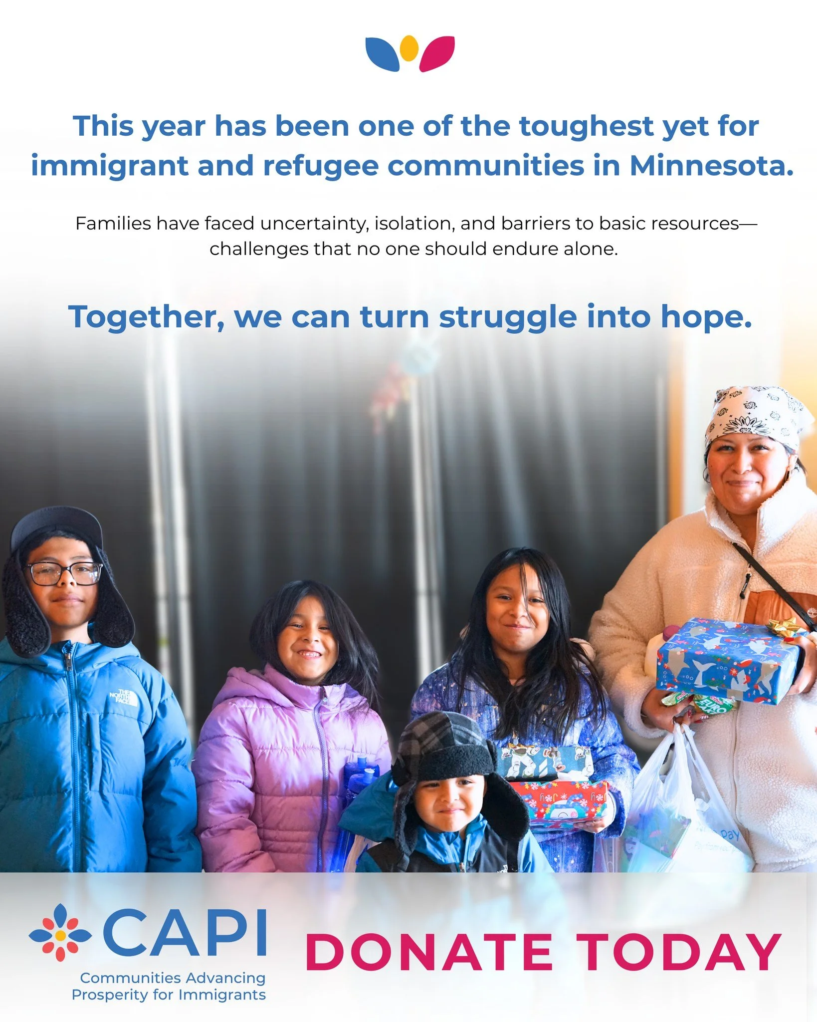 This year has been one of the toughest yet for immigrant and refugee communities. Families have faced uncertainty, isolation, and barriers to basic resources&mdash;challenges that no one should endure alone. 
 
Your generosity and compassion have hel