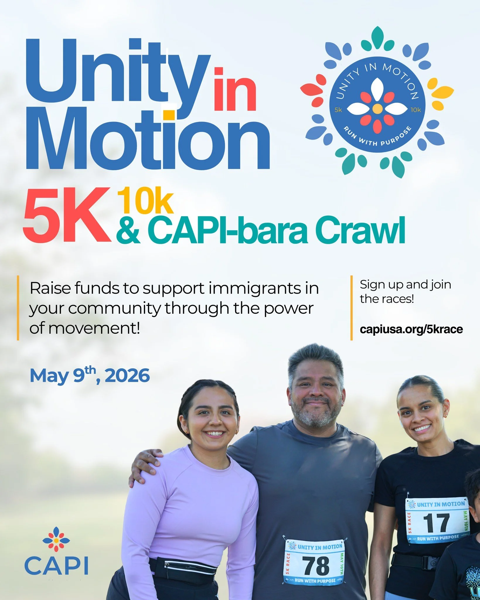 Unity in Motion is a movement dedicated to raising vital funds and bringing our community together to support immigrant and refugee families across Minnesota.

Every registration and every dollar raised goes directly toward programs that help familie