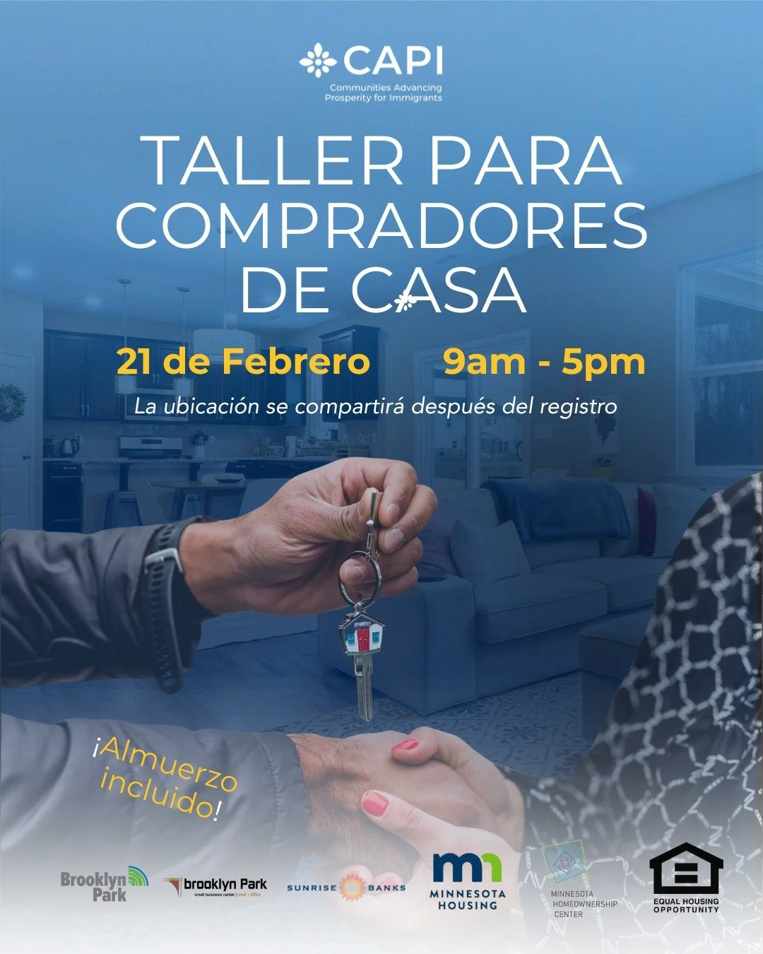 Si quiere ser due&ntilde;o de su propia casa, venga a nuestro taller &ldquo;HomeStretch&rdquo; el 21 de Febrero de 9:00 AM a 5:00 PM! Es gratis y en Espa&ntilde;ol! Este taller es el primer paso para obtener el hogar de sus sue&ntilde;os!

&iexcl;Alm