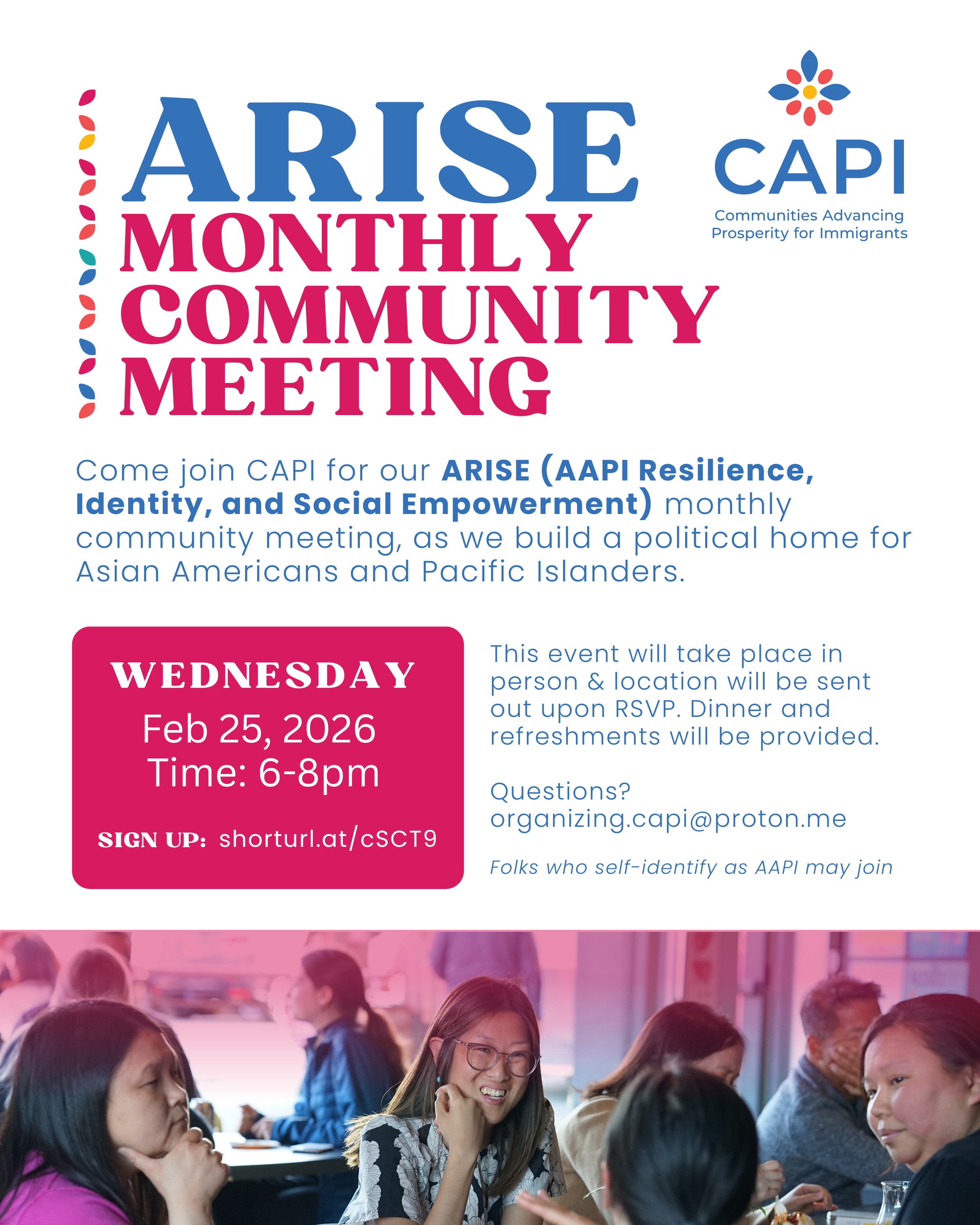 ARISE Monthly Community Meeting