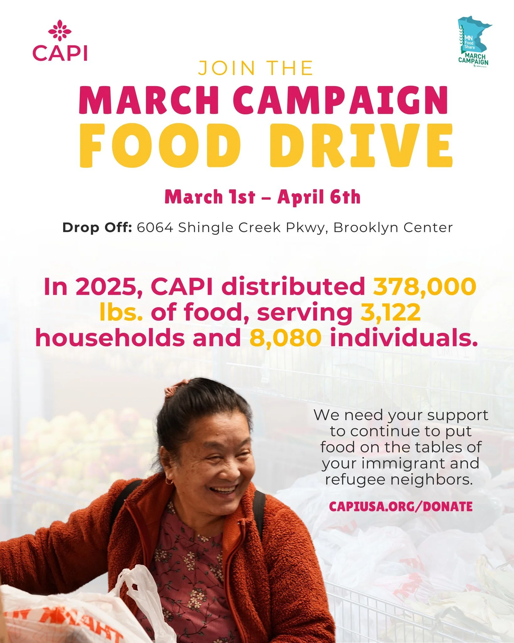 Every March, Minnesotans rally together to fundraise for, donate to, and uplift our local food shelves. This year, the need is greater than ever. SNAP and Medicaid cuts are stretching families thin, and increased federal enforcement has prevented man