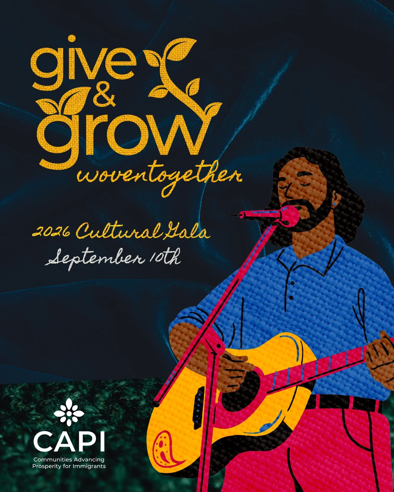 ✨ Save the Date ✨

CAPI's Give &amp; Grow Cultural Gala is back on September 10th! This year&rsquo;s theme, Woven Together, celebrates the stories, cultures, and connections that bind our community. 

Experience a night of powerful performances, vibr